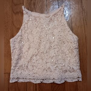 By & By Pale Pink Lace Top
